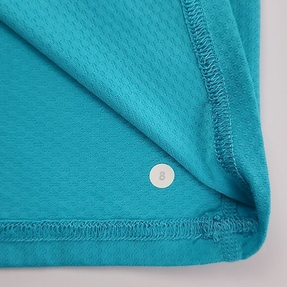 Lululemon Women's Dance Chill Wrap Short Sleeves Top Aqua Convertible Size 8 - Picture 6 of 10